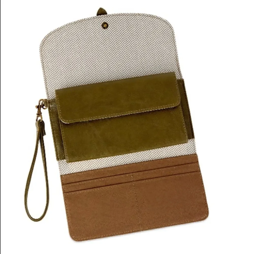 Olive Green Wristlet Wallet‎